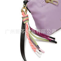 Bolso de hombro negro, nuevo bolso de mujer con cordón, bandolera de nylon con cremallera dorada - details 5