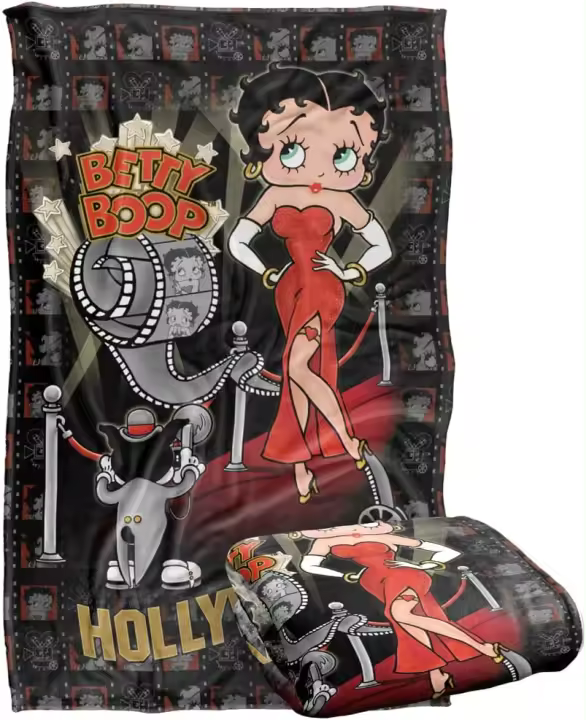 Manta de tacto sedoso y súper suave Betty Boop Hollywood Nights - 1