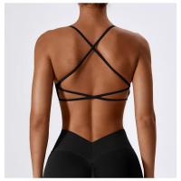 Sujetador deportivo sin costuras con espalda cruzada, agradable al tacto y de alta calidad para mujer - details 10