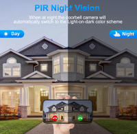 Timbre inalámbrico Ojo de gato, cámara de videovigilancia con WIFI, Radar, intercomunicador Visual gran angular de 1080 °, detección de movimiento PIR, 120 P - details 5