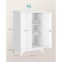 Archivador de Oficina, Armario Multifuncional, 2 Puertas, con Cerradura, Almacenamiento de Acero, para Sala de Estar, Gris Mate OMC013G01 - details 20