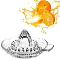 Exprimidor de limón transparente de vidrio duradero, exprimidor Manual de naranja, suministros de barra, herramienta de fruta - details 3