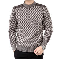 Suéter de cuello simulado para hombre, Jersey informal de manga larga, con borde de ribetes - details 1