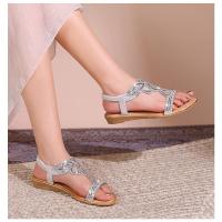 Sandalia Plana Mujer 2025 con Zarcillos Brillantes - Diseño Transpirable Boho Chic,Zapatos de Verano Cómodos para Playa y Fiesta,Moda Elegante Primavera-Verano - details 7