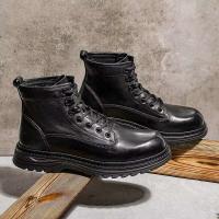 Venta al por mayor diseñado para hombres botines de plataforma Martens zapatos de hombre cuero genuino hecho a mano - details 0