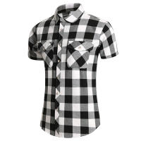 Camisa de Verano de Doble Bolsillo a Rayas Talla Grande Estilo Casual de Negocios para Hombres - details 46