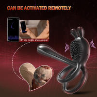 Anillo vibrador inalámbrico para pene con aplicación, retrasa la eyaculación, estimulador del punto G, masajeador, juguetes sexuales para hombres - details 1