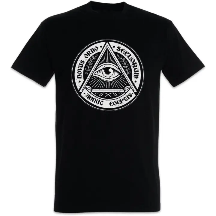 Camiseta de Moda para Hombres Illuminati Eye Accesorio de Moda Distintivo - 1
