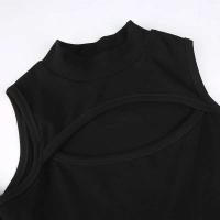 Mono de manga larga con cuello medio alto para mujer, hombros descubiertos, color sólido, moda de alta gama - details 12
