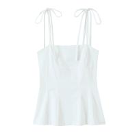 PB & ZA 2025 temperamento simple estilo casual a cuadros cuello cuadrado suspender top novedad de verano ropa de mujer - details 2
