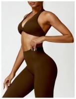 Mujeres Sexy belleza espalda gimnasio correr Push Up Yoga deportes sujetadores transpirable envuelto Yoga deportes sujetadores copa triangular ropa interior femenina - details 14