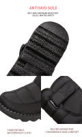 Botas de nieve de algodón para mujer, botas altas impermeables, antideslizantes, novedad de 2024 - details 5