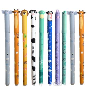 8 Colores Bolígrafos Borrables Kawaii 0.5mm Con Animales 3D - Tinta Gel Borrable Para Niños Y Estudiantes