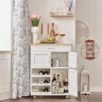 Carrito de Cocina Carrito de Servir con 3 Puertas y 1 Cajón Gris L67cmxH87cmxD38cm - details 25