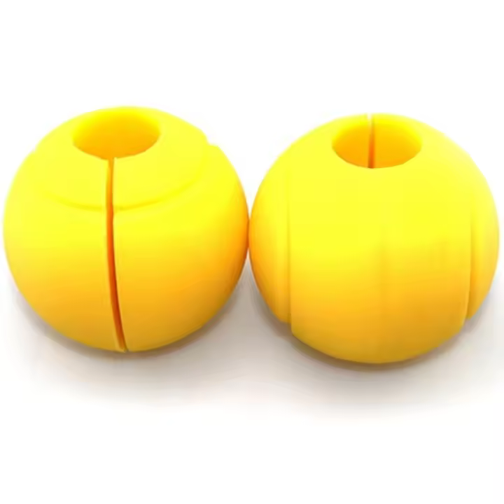 1 par de mancuernas de silicona antiarañazos para levantamiento de pesas, agarre de barra para reducir la presión de la palma, antideslizante, portátil - 1