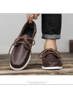 Zapatos náuticos de gran tamaño para hombre, zapatos de conducción de estilo coreano a la moda, zapatos casuales de cuero para hombre - details 10