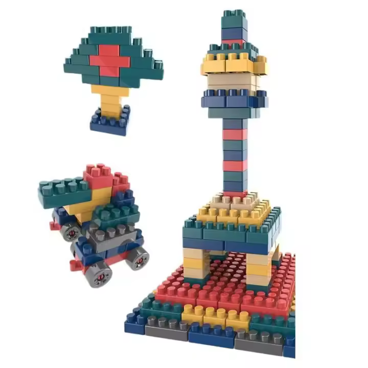 Mesa de bloques de construcción multifuncional grande, regalos educativos ensamblados - 1