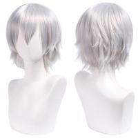 Pelucas sintéticas rectas cortas universales, extensión de cabello falso, peluca colorida para Cosplay, pelucas de fiesta de Anime rojas en capas, juego de rol - details 11
