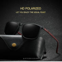 Toyear-gafas de sol polarizadas cuadradas Vintage para hombre, gafas de sol clásica masculinas de diseñador de marca de lujo TR90, montura para conducir y pescar - details 1