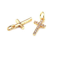 Colgantes de Cruza de Latón Dorado de 18K Joyería DIY Hallazgos de Collares y Pendientes - details 1