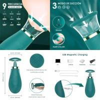Juguete sexual con ventosa, boca de coño, falo oscilante, estimulador de pezones, vibrador para hombres, pene de tubo, Corea, largo. - details 3