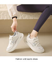 Ins versión coreana nuevo papá para mujeres 2025 primavera ligero estudiante deportes correr casual al aire libre zapatos de suela gruesa - details 13