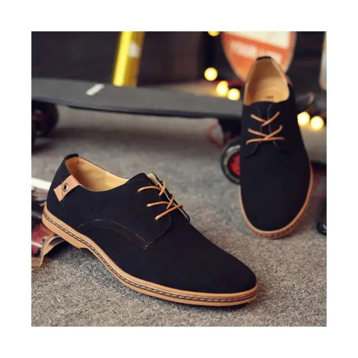 2024 Nuevos zapatos de cuero para hombres grandes, ligeros y cómodos, informales, mate, a la moda británica, 1 - 1