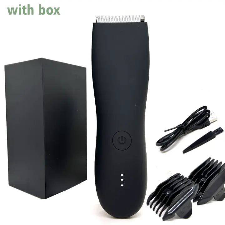 Afeitadora de pelo corporal para hombres, recortadora de bolas para Ingle, cuchilla de cerámica reemplazable, Afeitadora eléctrica, cortadora impermeable - 1