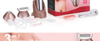 Afeitadora eléctrica para mujer, depiladora eléctrica, kit de maquinillas de afeitar, removedor de vello para cara, barbilla, brazo, pierna, axila, bikini, recortadora, indolora, impermeable, recargable por USB, seco y húmedo, con cabezal desmontable - details 1