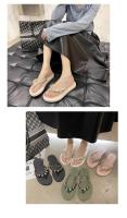 Nuevas Sandalias de Verano para Mujer 2025 Diamantes de Imitación, Estilo Playero, Viento, Moda, Talón Inclinado, Antideslizantes - details 20