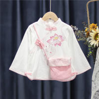Hanfu, conjunto de otoño, vestido de princesa para bebé, disfraz antiguo chino para niñas, estilo Tang de la República de China, ropa para niños - details 6