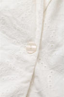 Chaqueta Bordada Elegante para Mujer OUWU Traje Corto con Estilo Retro, Abrigo de Botón Único, Pantalones Cortos con Cremallera Lateral - details 9
