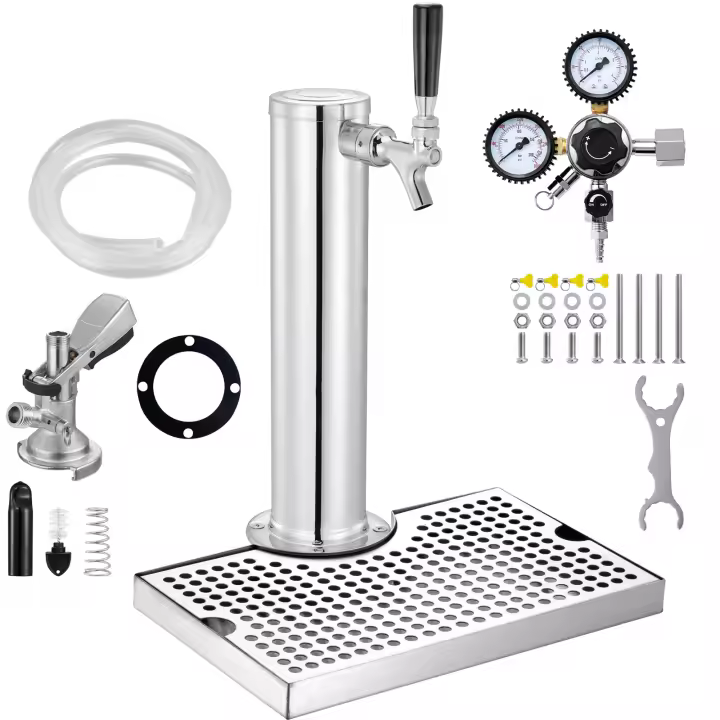 Kit de torre Kegerator de SucceBuy: conversión de cerveza de un solo grifo de acero inoxidable para fiestas en casa. Este kit SucceBuy es perfecto para traer la experiencia de bar a casa. - 1