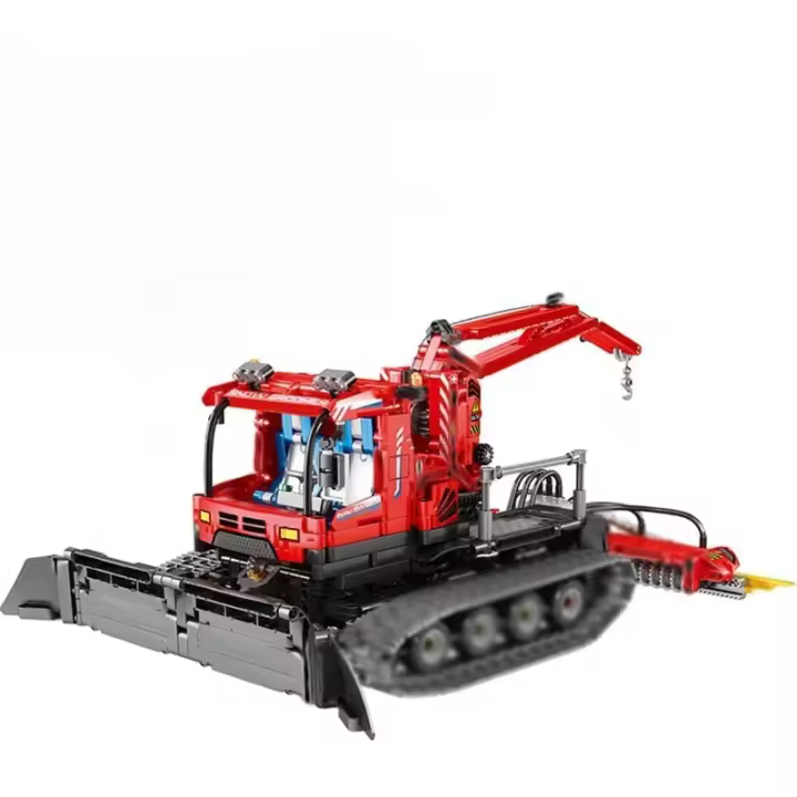 Juego de construcción de máquina de nieve tecnológica, 2,4g/aplicación RC arado y motor, -1100 piezas - 1