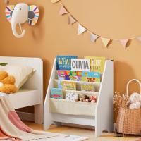 Librería Infantil de 4 Estanterías Estantería Estándar para Niños Blanco/Beige H71cm FRG225-W - details 6