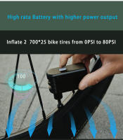 Bomba de aire eléctrica portátil para bicicleta de bolsillo, Inflador de neumáticos recargable y comprimido, 100psi - details 3