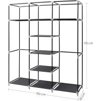 Armario organizadorTextil PlegableColor Negro150 x 45 x 175 cm - details 1