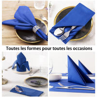 Servilletas de tela de poliéster, servilletas de tela lavables para cena con bordes doblados, para fiestas, bodas y vacaciones, paquete de 12 - details 6