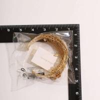 Pulsera de Metal Dorado con Moneda de Hoja Tassel de Brazo Alto para Hombres y Mujeres - details 2
