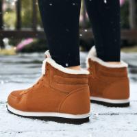 Botas De Hombre Invierno Casuales Confortables Con Peluche Plush Suela De Goma Botines De Nieve Tacón Bajo Cordones round Toe - details 10