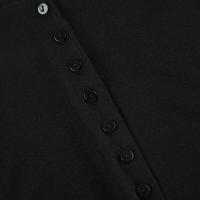 BUNO-minivestido informal liso acampanado para mujer, vestidos de manga corta con cuello de pico y botones, ropa Vintage y2k elegante para mujer - details 21