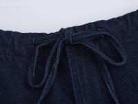 Estilo nuevo Ropa de mujer Chaqueta vaquera a rayas con patchwork Jeans decorados con cinturón lateral - details 17