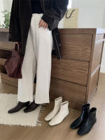 Versión coreana de versátil tubo corto botas delgadas nueva con falda botas cortas de tacón grueso zapatos franceses de mujer - details 26
