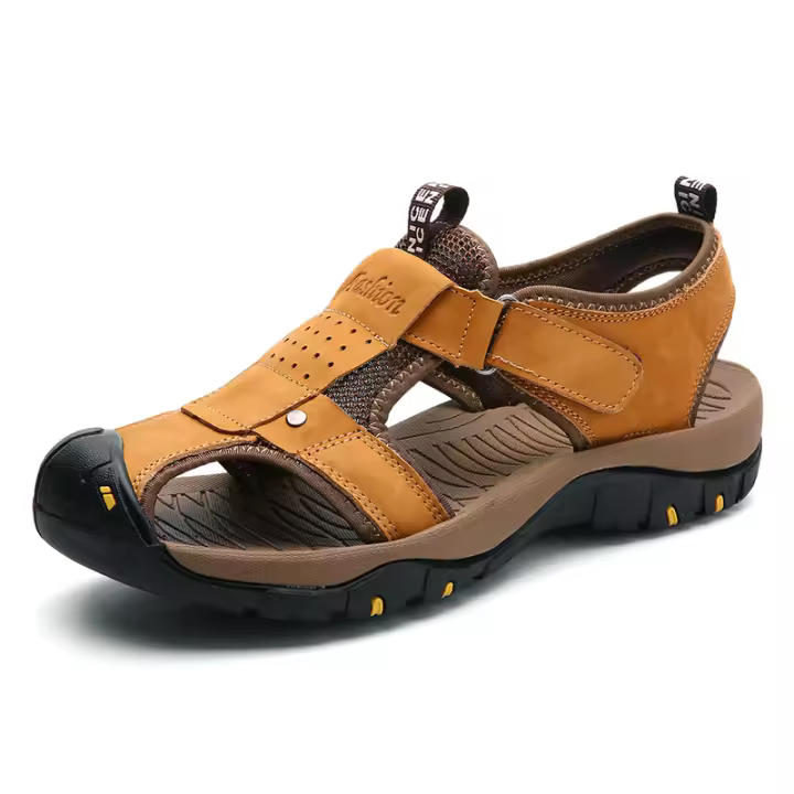 Novedad de Verano Sandalias para Hombre Clásicas Romanas de Cuero Zapatos de Playa para Exteriores - 1