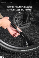 WEST BIKING-bomba portátil de alta presión para bicicleta de montaña y carretera, válvula Schrader Presta, Inflador de neumáticos de aleación, 130psi - details 5