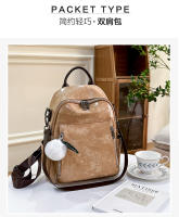 Mochila informal vintage de cuero PU para mujer, morral pequeño de viaje a la moda, color verde y negro - details 10