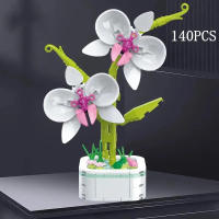 Juguete de bloques de construcción modelo de flores, ramo eterno, decoración creativa de plantas de escritorio para el hogar, juguetes educativos para niños, regalo de cumpleaños - details 3