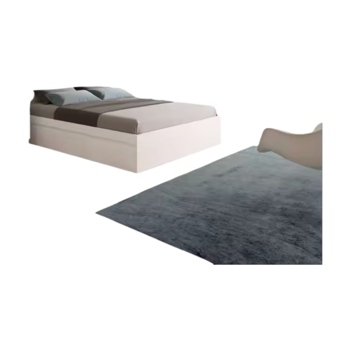 Conjunto Muebles Dormitorio Habitación Estilo Nórdico Blanco 150 cm (cabecero + 2 Mesitas + Cama + Cómoda) - 1