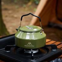 Tetera ultraligera con asa para camping, tetera de metal para paisaje al aire libre, camping y cocina, 1,4 litros - details 10