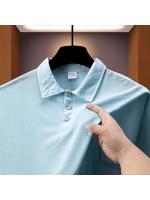 2025 tela de seda de hielo de mariposa de verano para hombre, POLO transpirable con sensación de hielo y de secado rápido. - details 2